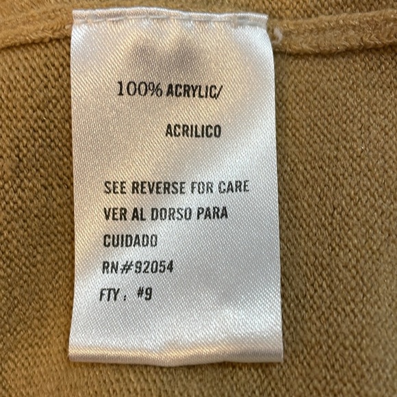 Carolyn Taylor For By Design Essentials Women’s M Tan Button Up Sweater Cardigan - Picture 7 of 10